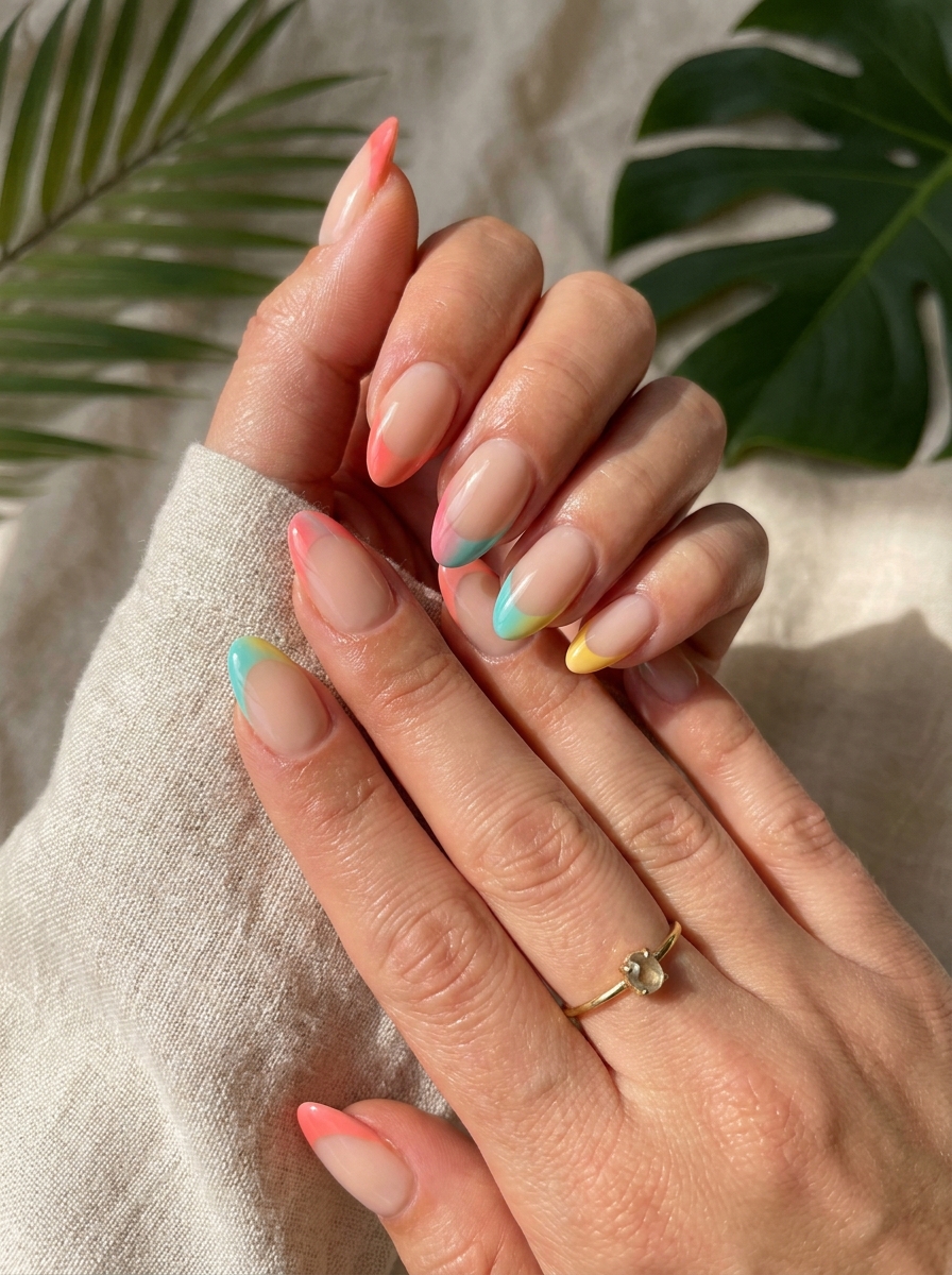 Tropische French Tips